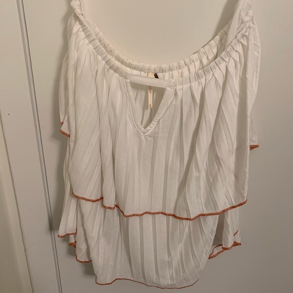 Free People White Tiered Strapless Top - size S - Picture 3 of 3